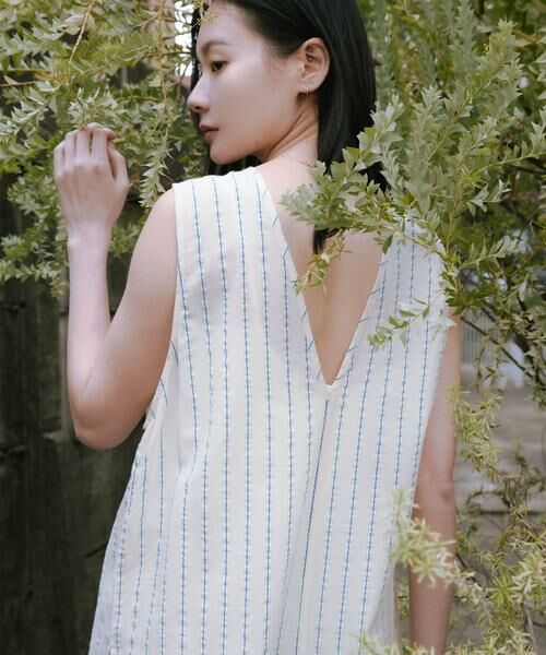 URBAN RESEARCH / アーバンリサーチ ワンピース | new basic　インドコットンサッカーストライプワンピース | 詳細15