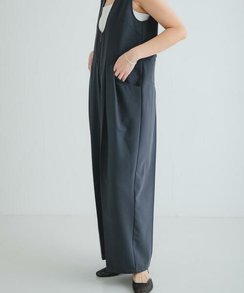 URBAN RESEARCH / アーバンリサーチ サロペット・オールインワン | Uネックタックオールインワン | 詳細1