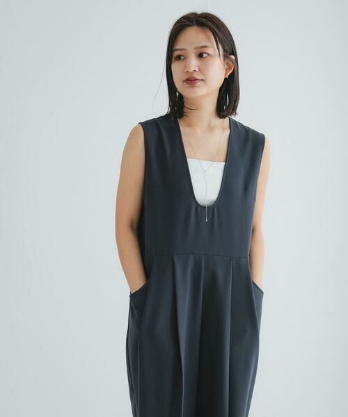 URBAN RESEARCH / アーバンリサーチ サロペット・オールインワン | Uネックタックオールインワン | 詳細3