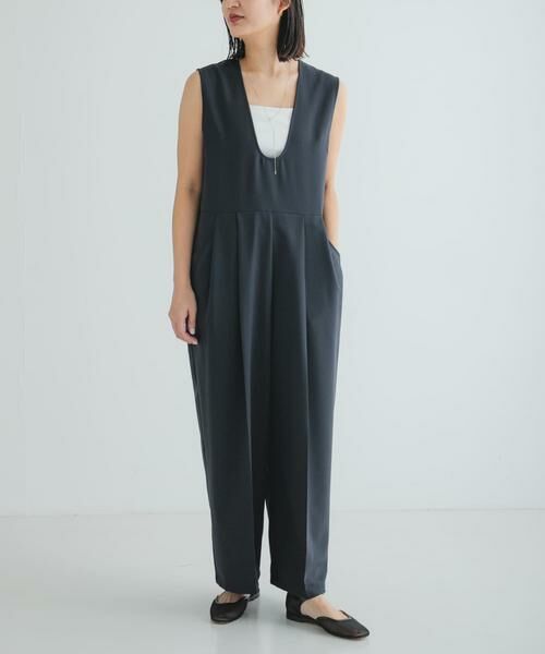 URBAN RESEARCH / アーバンリサーチ サロペット・オールインワン | Uネックタックオールインワン | 詳細5