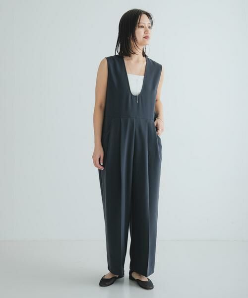 URBAN RESEARCH / アーバンリサーチ サロペット・オールインワン | Uネックタックオールインワン | 詳細7