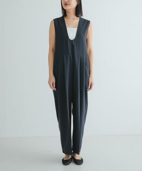 URBAN RESEARCH / アーバンリサーチ サロペット・オールインワン | Uネックタックオールインワン | 詳細8