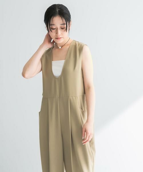 URBAN RESEARCH / アーバンリサーチ サロペット・オールインワン | Uネックタックオールインワン | 詳細13