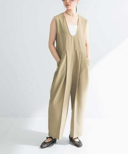 URBAN RESEARCH / アーバンリサーチ サロペット・オールインワン | Uネックタックオールインワン | 詳細14