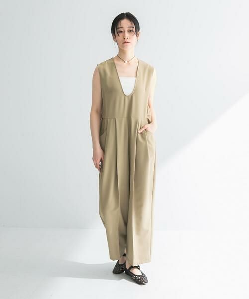 URBAN RESEARCH / アーバンリサーチ サロペット・オールインワン | Uネックタックオールインワン | 詳細17