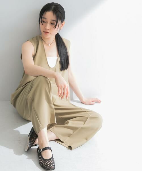 URBAN RESEARCH / アーバンリサーチ サロペット・オールインワン | Uネックタックオールインワン | 詳細18