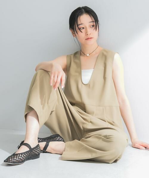 URBAN RESEARCH / アーバンリサーチ サロペット・オールインワン | Uネックタックオールインワン | 詳細19