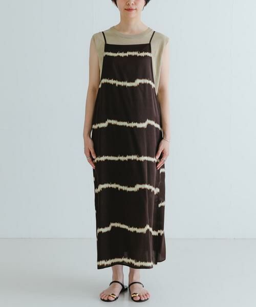 URBAN RESEARCH / アーバンリサーチ ワンピース | シルクミックスボーダープリントワンピース | 詳細8