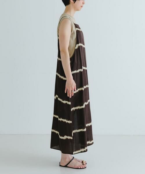 URBAN RESEARCH / アーバンリサーチ ワンピース | シルクミックスボーダープリントワンピース | 詳細9