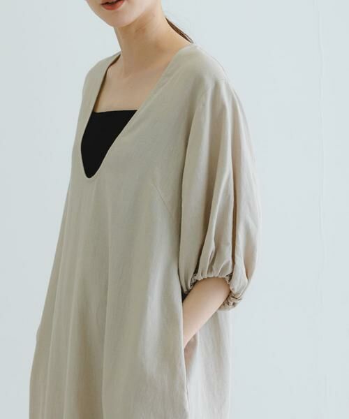 URBAN RESEARCH / アーバンリサーチ ワンピース | リネンレーヨンUネックワンピース | 詳細11