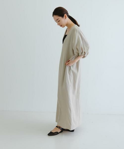 URBAN RESEARCH / アーバンリサーチ ワンピース | リネンレーヨンUネックワンピース | 詳細16