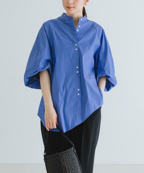 URBAN RESEARCH / アーバンリサーチ シャツ・ブラウス | イレギュラーヘムスタンドカラーブラウス | 詳細1