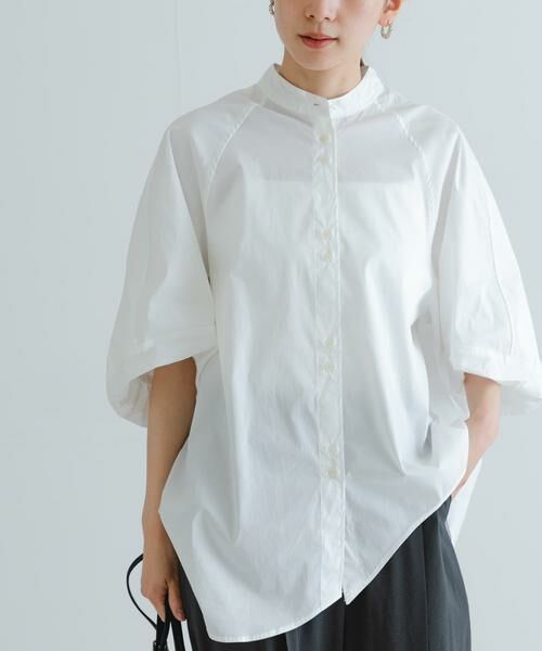 URBAN RESEARCH / アーバンリサーチ シャツ・ブラウス | イレギュラーヘムスタンドカラーブラウス | 詳細16