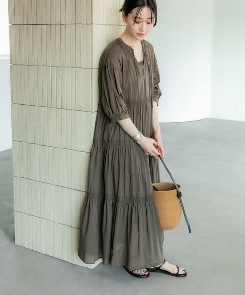URBAN RESEARCH / アーバンリサーチ ワンピース | コットンボイルティアードワンピース | 詳細5
