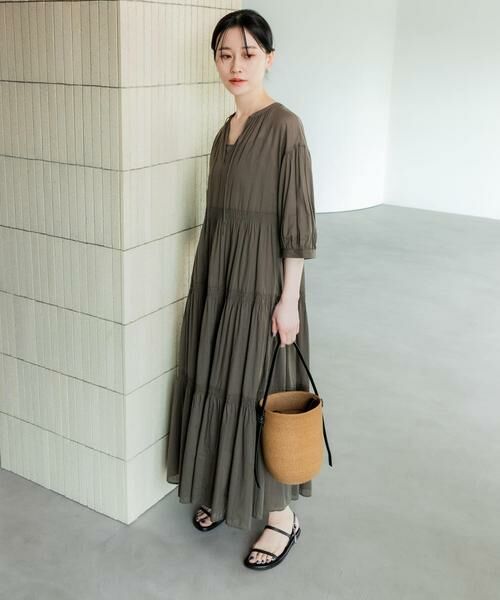 URBAN RESEARCH / アーバンリサーチ ワンピース | コットンボイルティアードワンピース | 詳細7