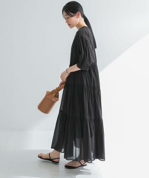 URBAN RESEARCH / アーバンリサーチ ワンピース | コットンボイルティアードワンピース | 詳細15