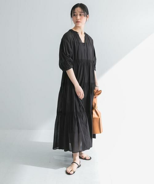 URBAN RESEARCH / アーバンリサーチ ワンピース | コットンボイルティアードワンピース | 詳細20