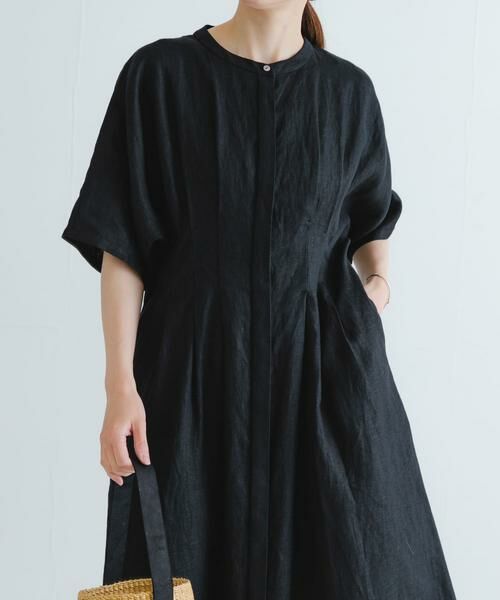 URBAN RESEARCH / アーバンリサーチ ワンピース | 『2サイズ展開』タックデザインリネンワンピース | 詳細1