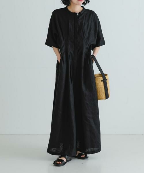 URBAN RESEARCH / アーバンリサーチ ワンピース | 『2サイズ展開』タックデザインリネンワンピース | 詳細9