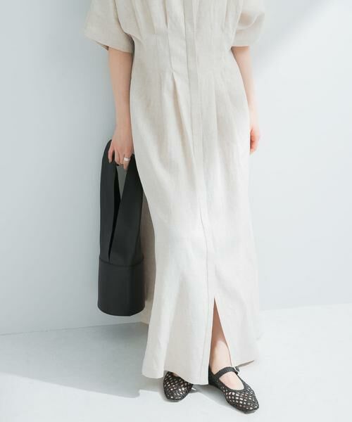URBAN RESEARCH / アーバンリサーチ ワンピース | 『2サイズ展開』タックデザインリネンワンピース | 詳細17