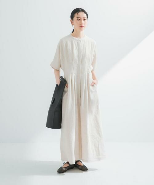 URBAN RESEARCH / アーバンリサーチ ワンピース | 『2サイズ展開』タックデザインリネンワンピース | 詳細30