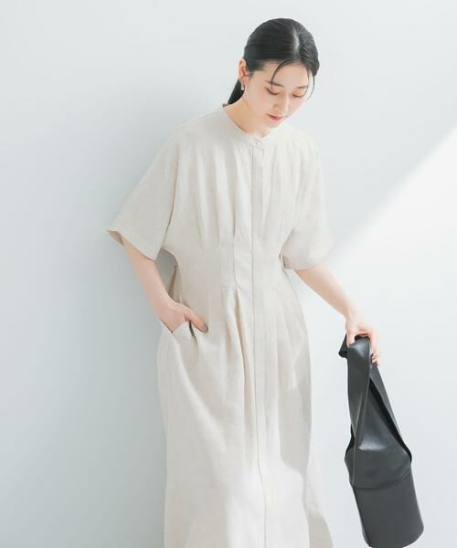 URBAN RESEARCH / アーバンリサーチ ワンピース | 『2サイズ展開』タックデザインリネンワンピース | 詳細21