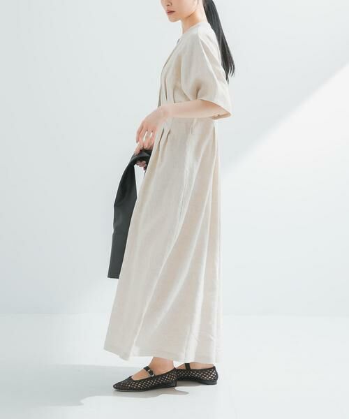 URBAN RESEARCH / アーバンリサーチ ワンピース | 『2サイズ展開』タックデザインリネンワンピース | 詳細23