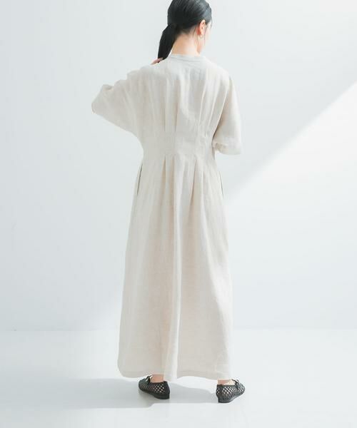 URBAN RESEARCH / アーバンリサーチ ワンピース | 『2サイズ展開』タックデザインリネンワンピース | 詳細24