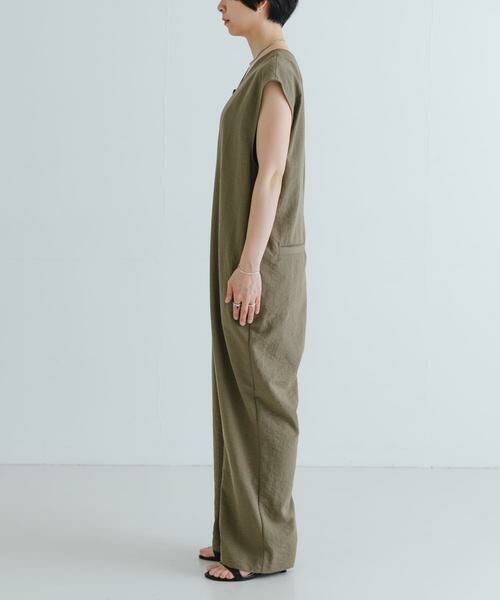 URBAN RESEARCH / アーバンリサーチ サロペット・オールインワン | 『2サイズ展開』リネンライク深Vネックオールインワン | 詳細12