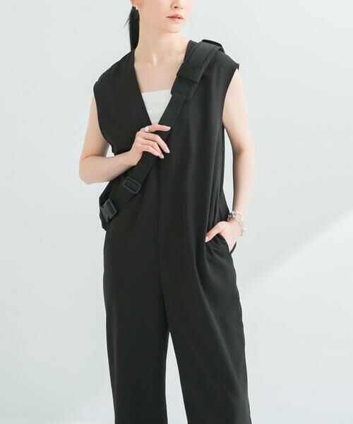 URBAN RESEARCH / アーバンリサーチ サロペット・オールインワン | 『2サイズ展開』リネンライク深Vネックオールインワン | 詳細21