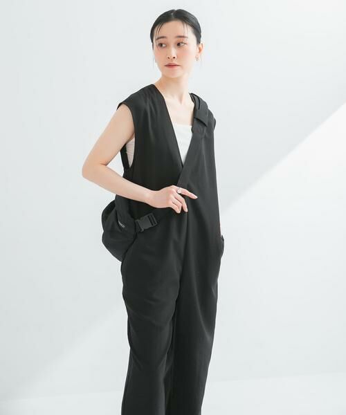 URBAN RESEARCH / アーバンリサーチ サロペット・オールインワン | 『2サイズ展開』リネンライク深Vネックオールインワン | 詳細22