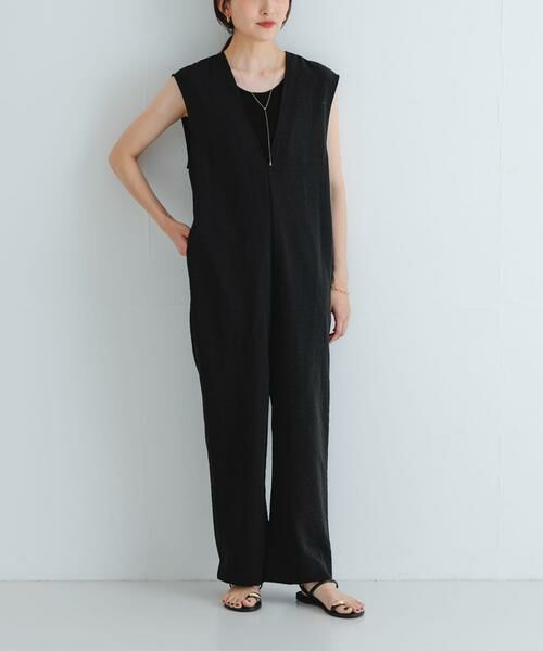 URBAN RESEARCH / アーバンリサーチ サロペット・オールインワン | 『2サイズ展開』リネンライク深Vネックオールインワン | 詳細28