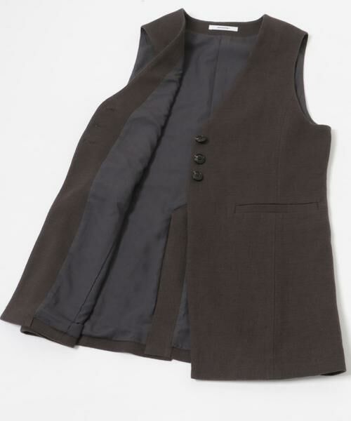 URBAN RESEARCH / アーバンリサーチ ベスト | コットンリネンノーカラージレ | 詳細12