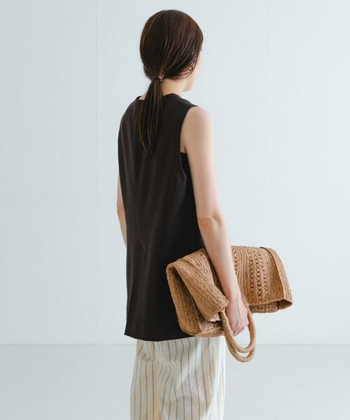 URBAN RESEARCH / アーバンリサーチ ベスト | コットンリネンノーカラージレ | 詳細5