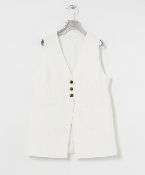URBAN RESEARCH / アーバンリサーチ ベスト | コットンリネンノーカラージレ | 詳細25