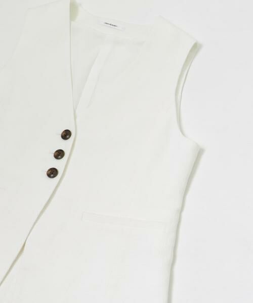 URBAN RESEARCH / アーバンリサーチ ベスト | コットンリネンノーカラージレ | 詳細26