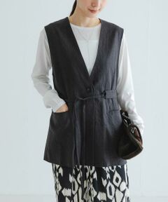 URBAN RESEARCH / アーバンリサーチ ベスト | ベルトデザインリネンジレ