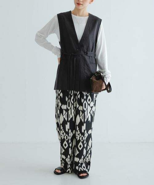 URBAN RESEARCH / アーバンリサーチ ベスト | ベルトデザインリネンジレ | 詳細6