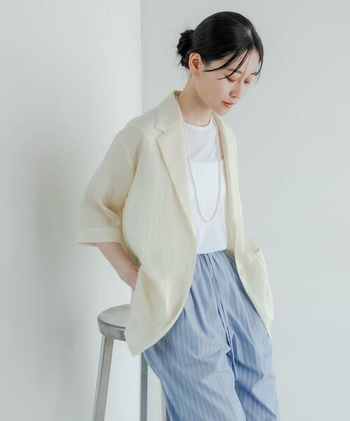 URBAN RESEARCH / アーバンリサーチ その他アウター | 『接触冷感』Naiaアセテートハーフスリーブジャケット | 詳細2