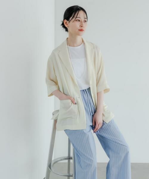 URBAN RESEARCH / アーバンリサーチ その他アウター | 『接触冷感』Naiaアセテートハーフスリーブジャケット | 詳細3