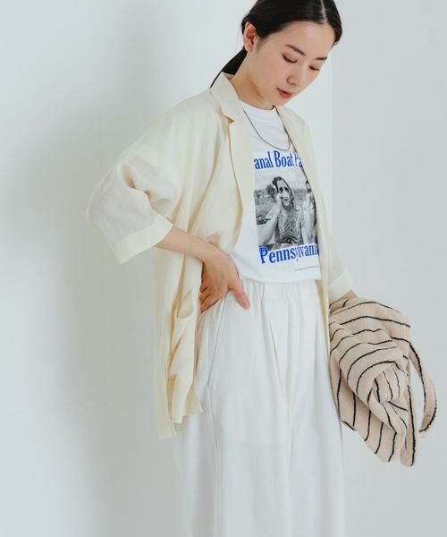 URBAN RESEARCH / アーバンリサーチ その他アウター | 『接触冷感』Naiaアセテートハーフスリーブジャケット | 詳細5