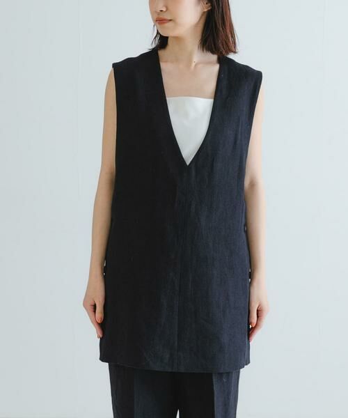 URBAN RESEARCH / アーバンリサーチ ベスト | new basic　リネンチュニックベスト | 詳細8