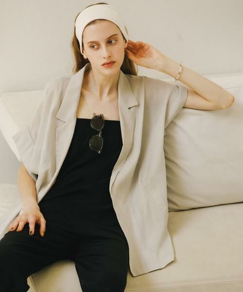 URBAN RESEARCH/アーバンリサーチ シアーハーフスリーブジャケット ベージュ FREE URBAN RESEARCH/アーバンリサーチ シアーハーフスリーブジャケット ベージュ FREE