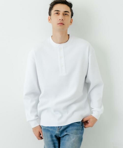 URBAN RESEARCH / アーバンリサーチ Tシャツ | 『UR TECH』度詰めワッフルヘンリーロングスリーブ | 詳細1