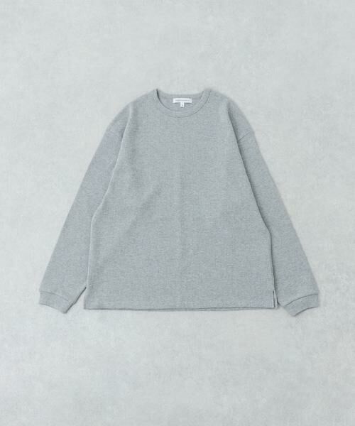 URBAN RESEARCH/アーバンリサーチ 度詰めワッフルロングスリーブ ライトグレー L