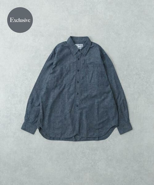 URBAN RESEARCH/アーバンリサーチ 『別注』LE VETEMENT ATLANTIQUE×UR シャンブレーシャツ ネイビー M URBAN RESEARCH/アーバンリサーチ 『別注』LE VETEMENT ATLANTIQUE×UR シャンブレーシャツ ネイビー M