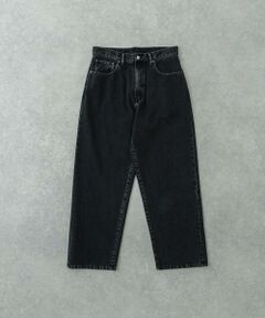 ブラックデニム 黒 13oz selvedge black straight denim / 13ozセルビッチ ブラック