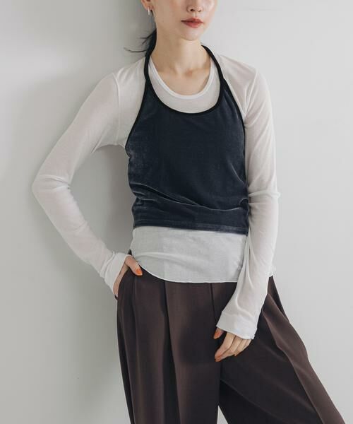 URBAN RESEARCH / アーバンリサーチ その他トップス | ホルターネックベロアビスチェ | 詳細2