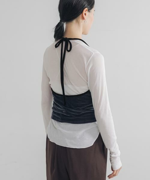 URBAN RESEARCH / アーバンリサーチ その他トップス | ホルターネックベロアビスチェ | 詳細3