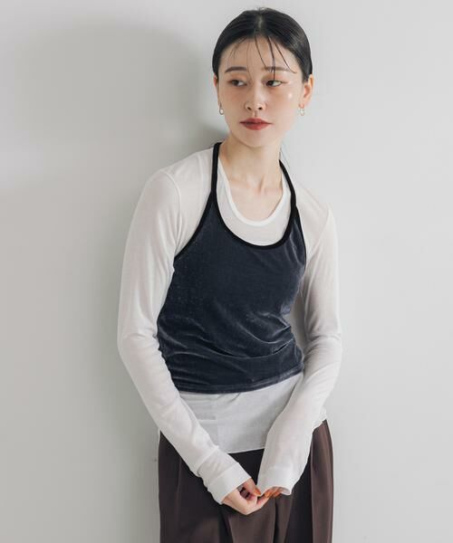 URBAN RESEARCH / アーバンリサーチ その他トップス | ホルターネックベロアビスチェ | 詳細4